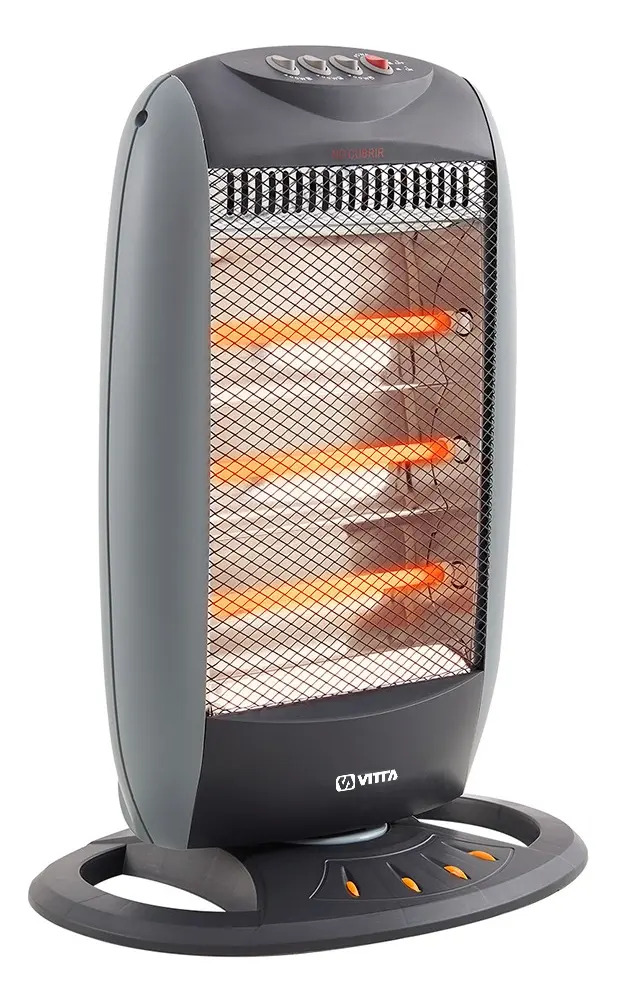 Estufa Cuarzo Vitta 3 Velas - Vit-201. Gris Oscuro