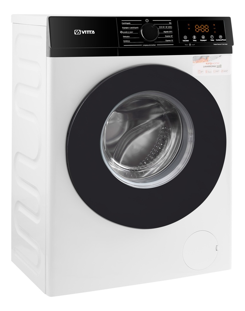 Lavarropas Vitta Inverter 8kg Wjite 1200 Rpm Vit-wmcfwt8k