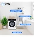 Lavarropas Vitta Inverter 8kg Wjite 1200 Rpm Vit-wmcfwt8k