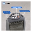Estufa Halogena Cuarzo Vitta 1200w 3 Velas Giratoria Vit-201