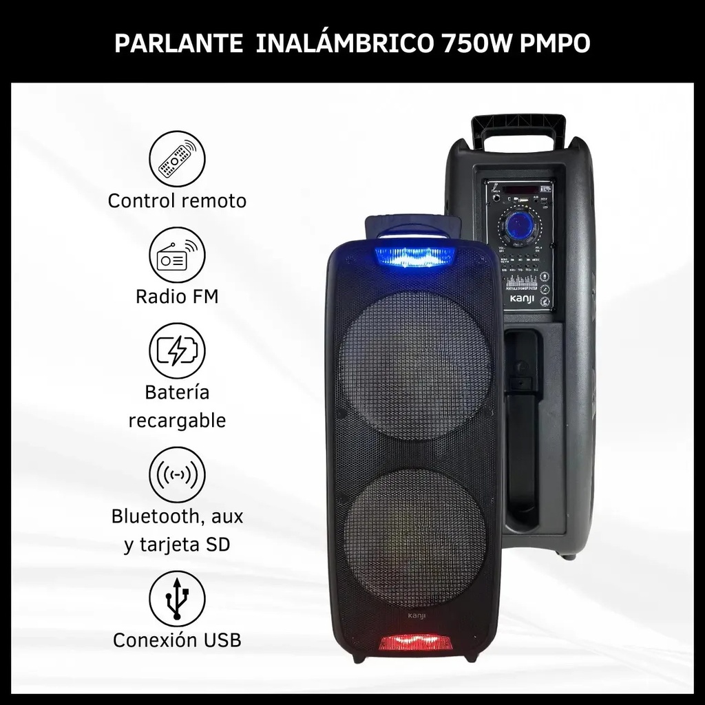 Parlante Portátil Kanji Privilege Con Micrófono Bluetooth