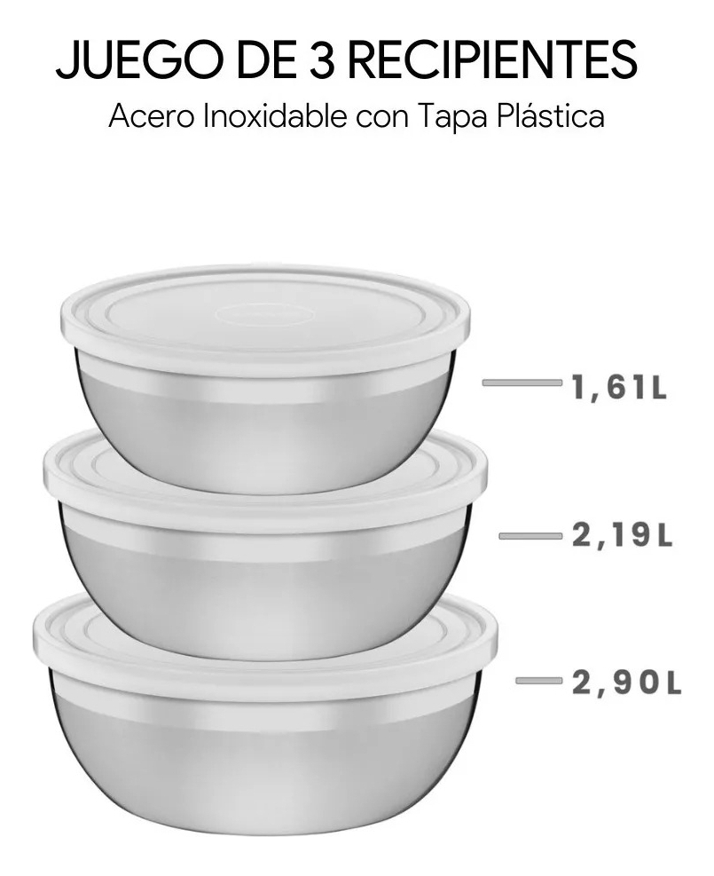 Juego De Tapper X3 Tramontina Freezinox De Acero Inox