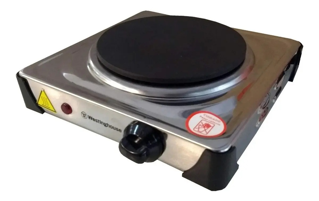 Anafe Eléctrico Westinghouse 1200w 1 Hornalla Wh-hp1200hss Plateado