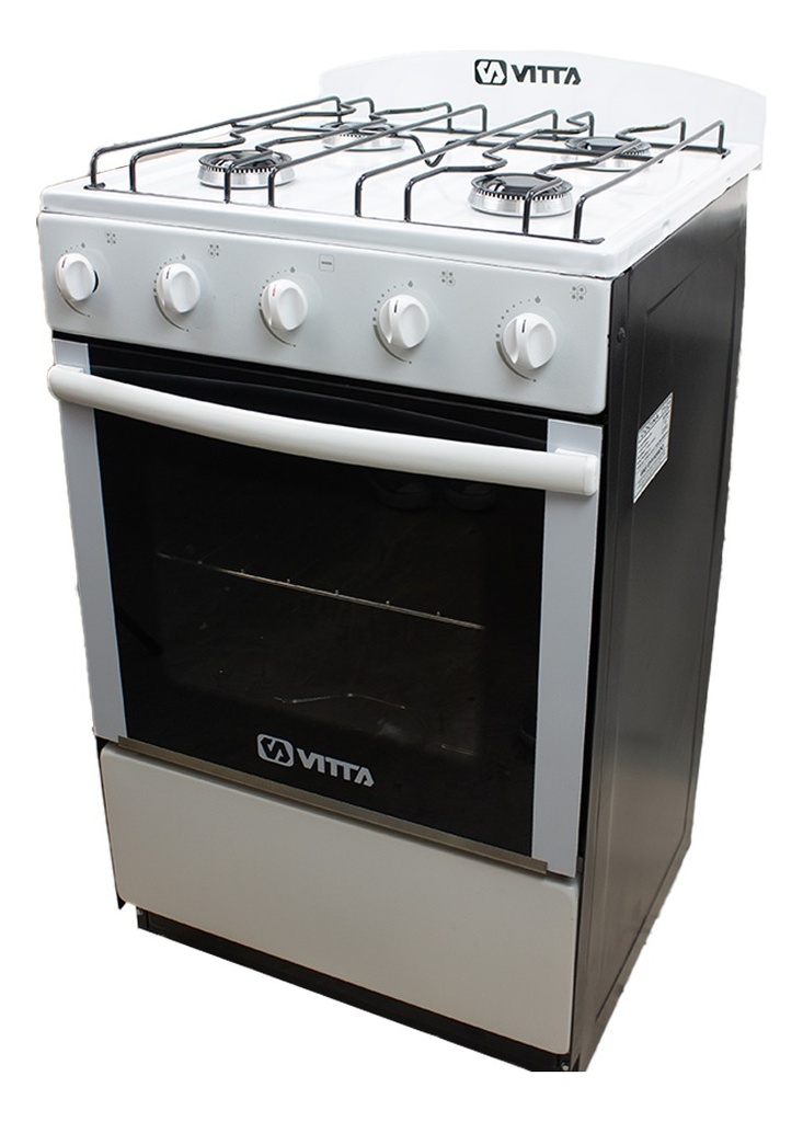 Cocina Vitta Multigas 52 Cm Puerta Y Respaldar De Vidrio
