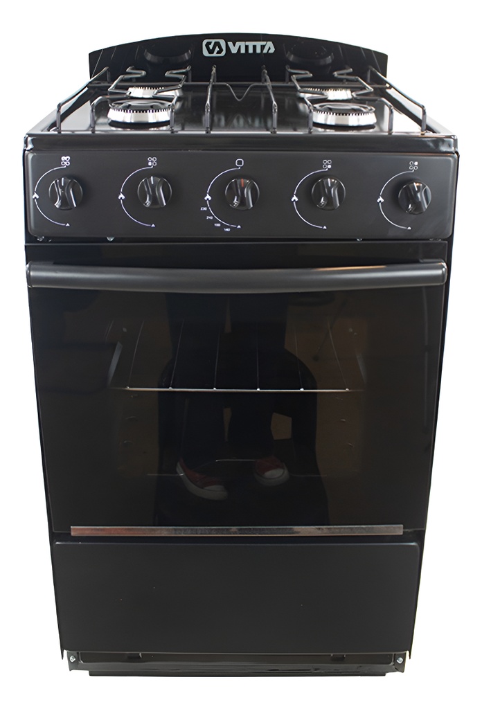 Cocina Vitta Multigas 52 Cm Puerta Y Respaldar De Vidrio