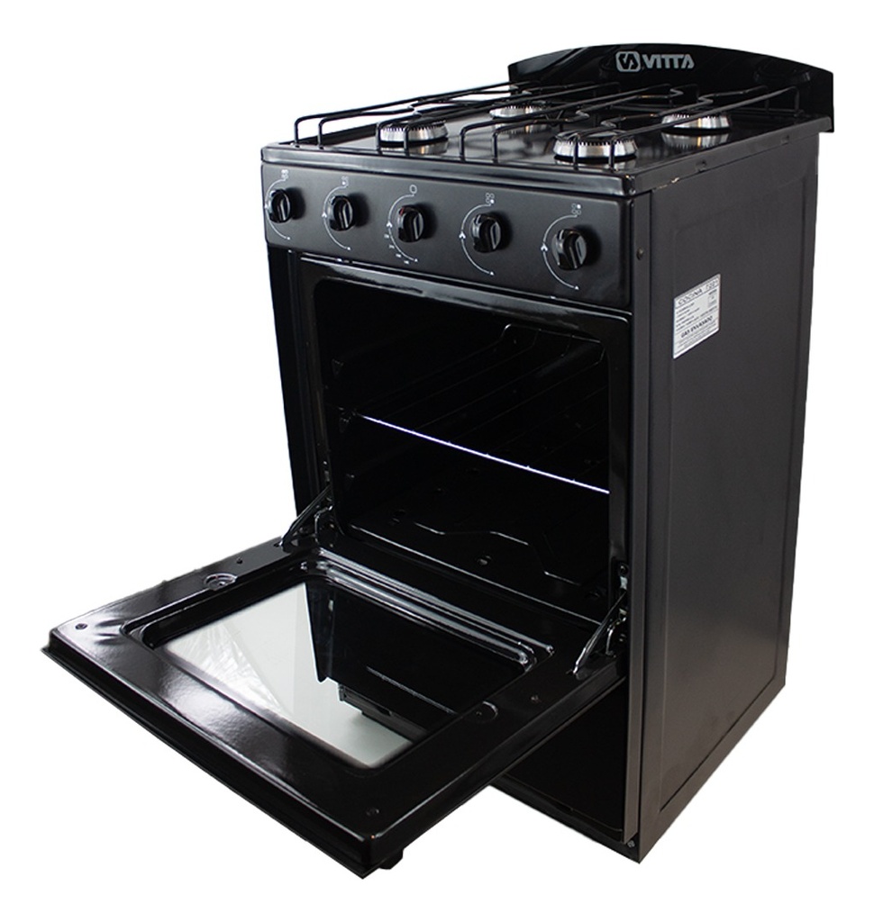 Cocina Vitta Multigas 52 Cm Puerta Y Respaldar De Vidrio