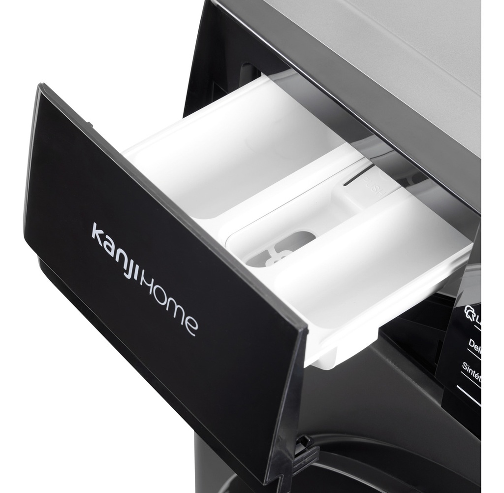Lavarropa Kanji Home 8kg Inverter Kjh-wmcfsl Gris 1200rpm