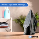 Plancha A Vapor Vitta Acero Inoxidable 2200w Negro