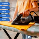 Plancha A Vapor Vitta Acero Inoxidable 2200w Negro