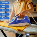 Plancha A Vapor Vitta Con Base De Ceramica 1600w Azul