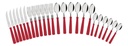 Set 24 Cubiertos Tramontina New Kolor Acero Inox Rojo