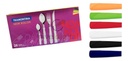 Set 24 Cubiertos Tramontina New Kolor Acero Inox Rojo