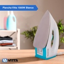 Plancha Seca Vitta Con Base Acero Inoxidable 1000w Blanco