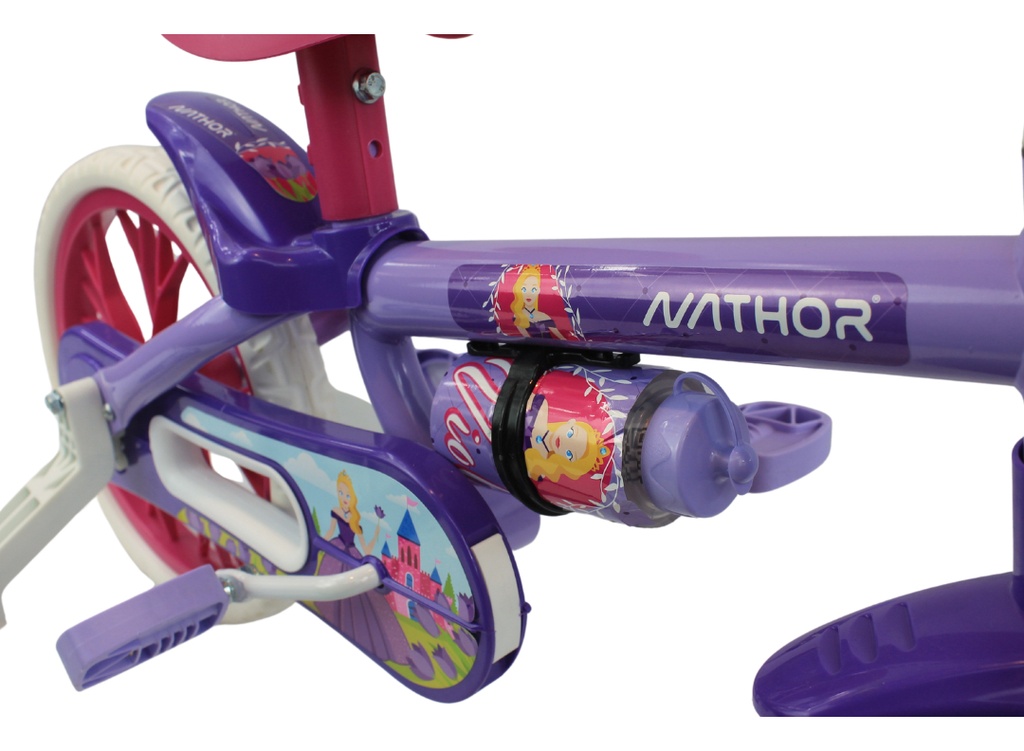 Bicicleta Infantil Reforzada Nathor R12 Rueditas Cantimplora