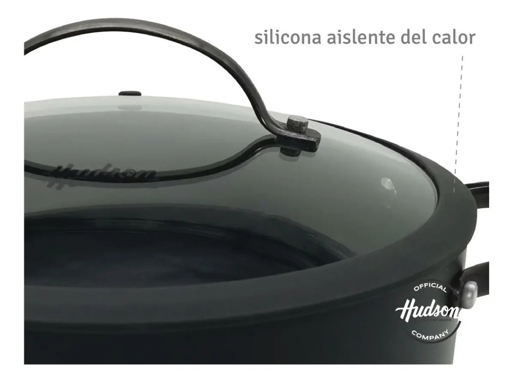 Set Olla Cacerola Sartén Hudson Tbk01 Total Black Inducción 5 Pzs Color Negro