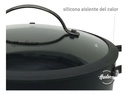 Set Olla Cacerola Sartén Hudson Tbk01 Total Black Inducción 5 Pzs Color Negro