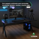 Escritorio Gamer Con Rgb Ultrom Fibra De Carbono Gt-2309