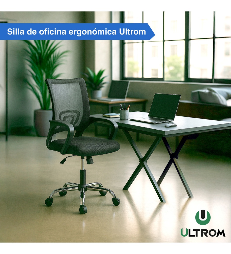 Silla Escritorio Ergonómica Ultrom 103 Black Oficina