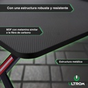 Escritorio Gamer Ultrom Gt-2310 Fibra De Carbono 120x60x73cm