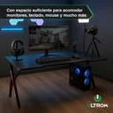 Escritorio Gamer Ultrom Gt-2310 Fibra De Carbono 120x60x73cm
