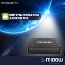 Tv Box Smart 4k Android Midow Wifi Ethernet Convertidor Ott Media Streamer Control Remoto Hdmi Netflix Youtube