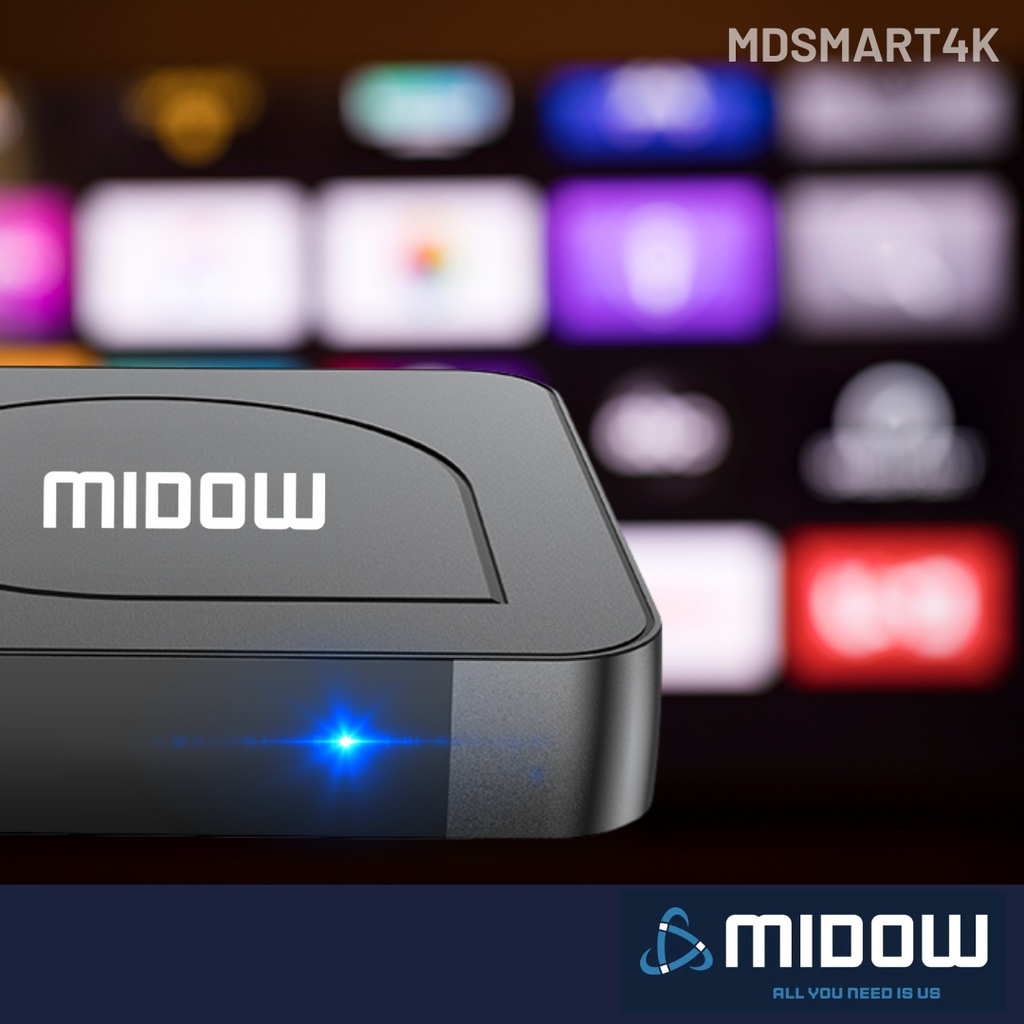 Tv Box Smart 4k Android Midow Wifi Ethernet Convertidor Ott Media Streamer Control Remoto Hdmi Netflix Youtube