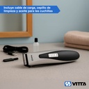 Corta Pelo Barba Usb Vitta Cuchilla Acero Al Carbon Cbcl602