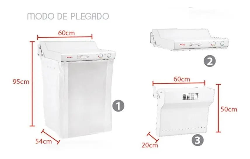 Secarropa Axel A Calor Secador De Ropa Tender Pared .ax-3000 Blanco
