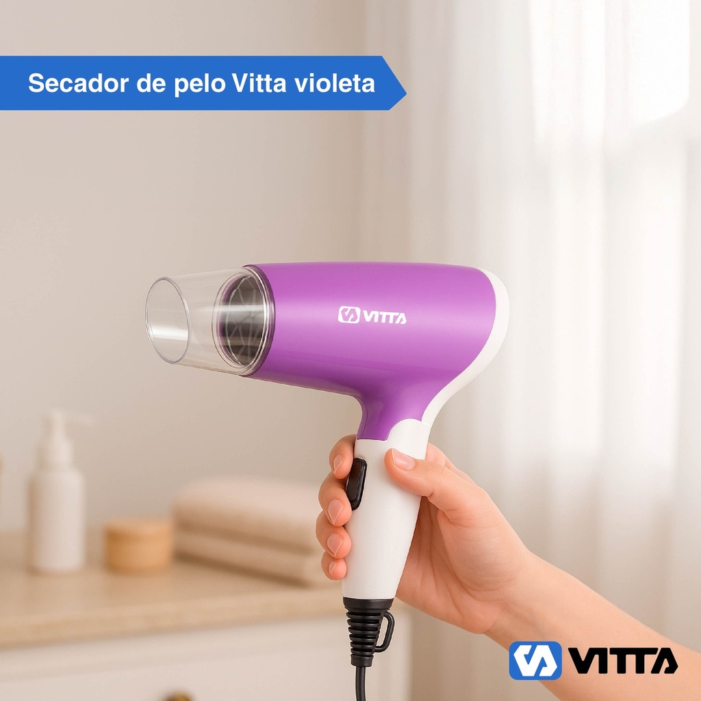 Secador De Pelo 1000w Vitta Beauty Vit-hd8300 Violeta