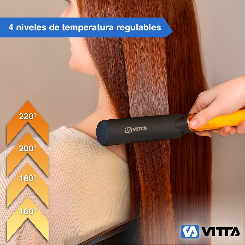 Planchita De Pelo Vitta Beauty Ceramica Dorada Vit-hb5002