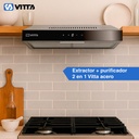 Extractor Purificador Cocina Digital Vitta 60cm Acero Inox