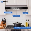 Extractor Purificador Cocina Digital Vitta 60cm Acero Inox