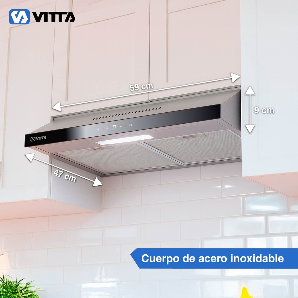 Extractor Purificador Cocina Digital Vitta 60cm Acero Inox