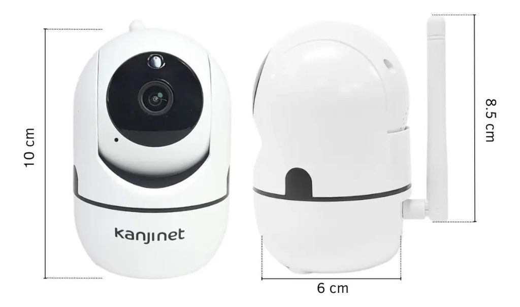 Cámara Ip Kanji Kj-camip1mx1 Motorizada Nocturna 2 Color Blanco