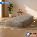 Colchon Espuma Vitta Aurora 20 1 Plaza 80x190x23 Gris