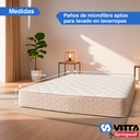 Colchon De Resorte Vitta Oasis 2 Plaza 140x190x23 Blanco 