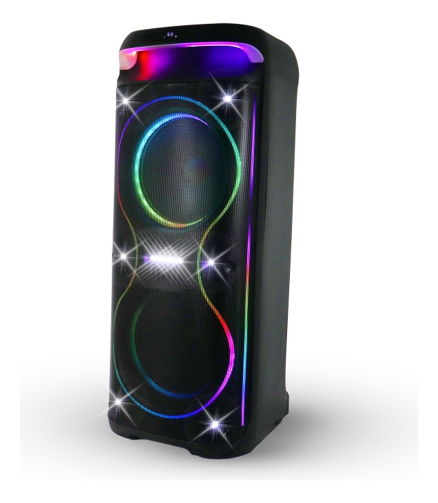 Torre De Sonido Parlante Ultrom Tulum 15000w Luces Led Negro 