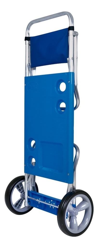 Carrito Mesa Plegable Mor 2495 Porta Sillas Aluminio Color Azul 