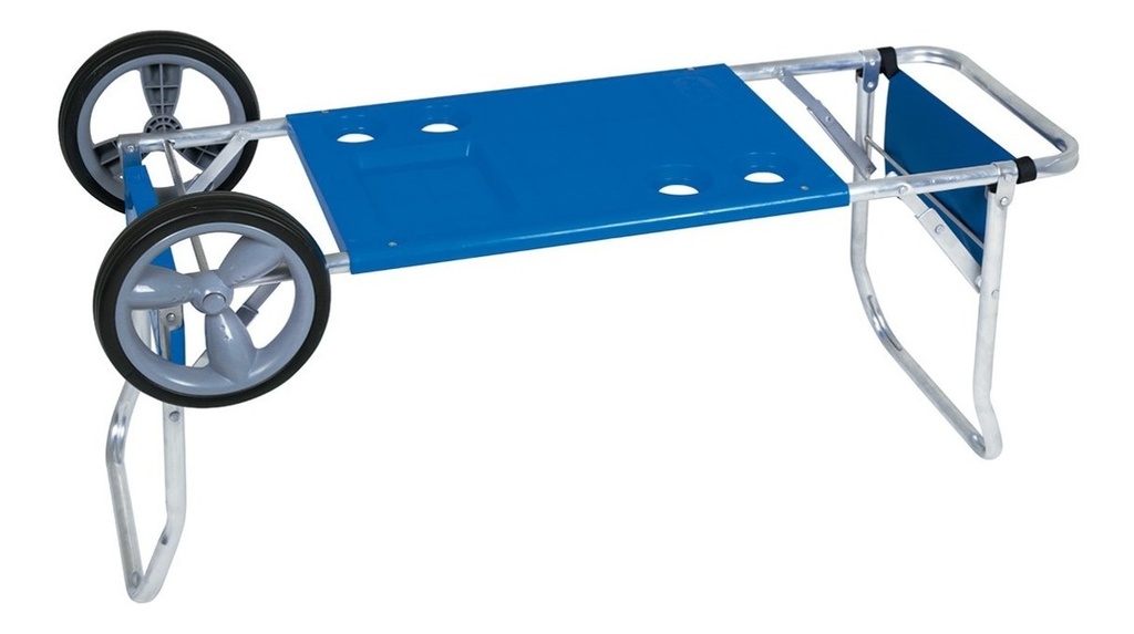 Carrito Mesa Plegable Mor 2495 Porta Sillas Aluminio Color Azul 
