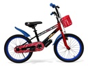 Bicicleta Infantil Rodado 18 Reforzada Negro/rojo Spiderman 