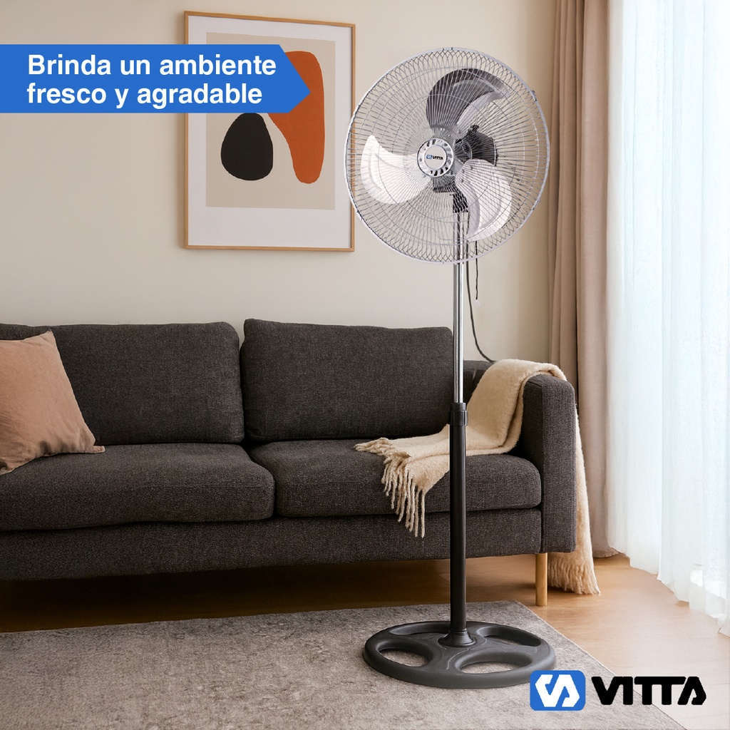 Ventilador Vitta 18" 3 Aspas De Pie 1 En 1 