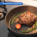 Bateria De Cocina Kanji Gourmet 9 Piezas Antiadherente Mármol Negro 