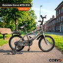 Bicicleta Infantil Corvo Rodado 16 de Acero color Gris C/ Rueditas