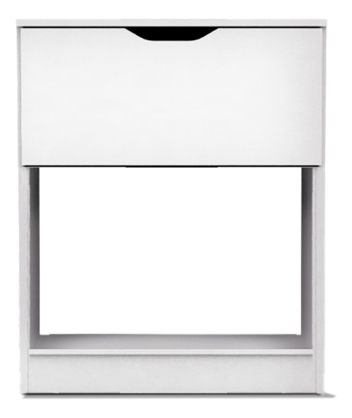 Mesa De Luz Con Cajon Vitta Blanco 40x35,5x56,5 