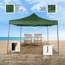 Gazebo Reforzado 3x3 Mts Plegable Autoarmable Microsonic color Verde 
