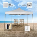 Gazebo Reforzado 3x3 Mts Plegable Autoarmable Microsonic color Blanco 