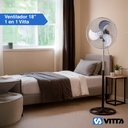 Combo x2 Ventilador Vitta 18" 3 Aspas De Pie 1 En 1