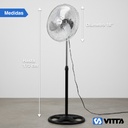 Combo x2 Ventilador Vitta 18" 3 Aspas De Pie 1 En 1