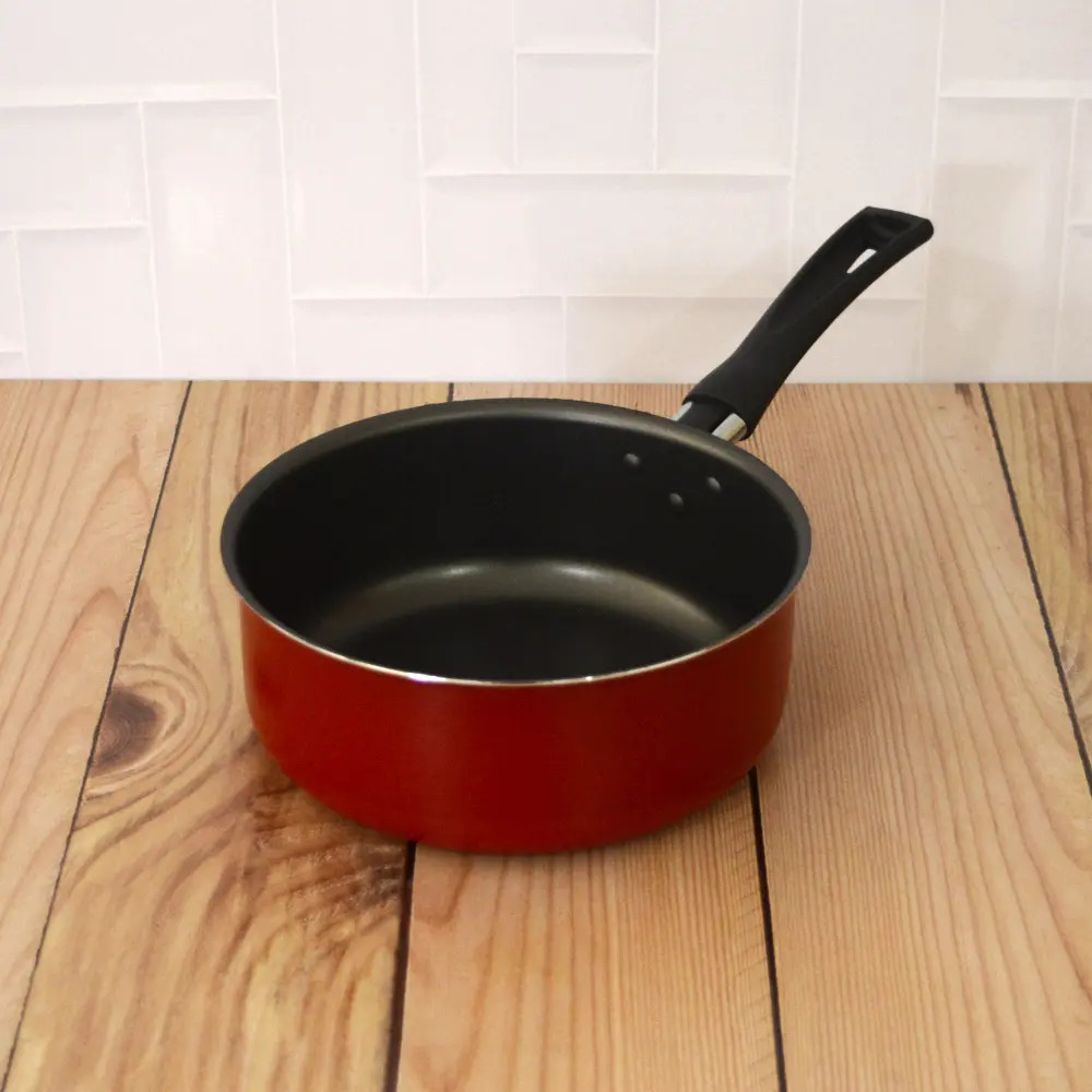 Set De Cocina Ollas + Sartén Antiadherente 4 Ps Piamonte Rojo