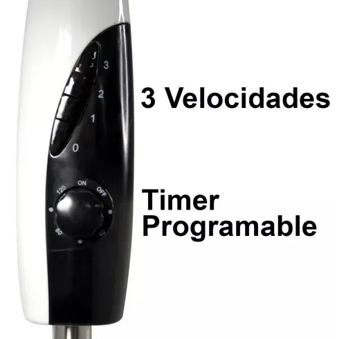 Ventilador De Pie Vitta 20" 3Vel Timer 95W 5 Aspas Plásticas